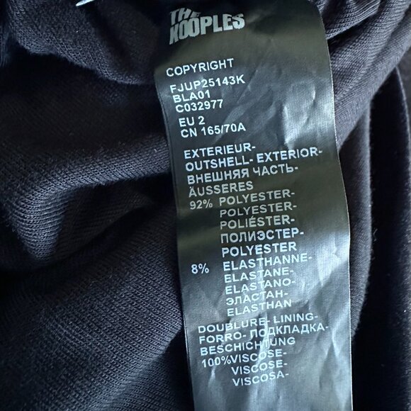 NWT | The Kooples | Black Velvet | Ruched Mini Skirt - Picture 9 of 10